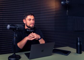 Podcast host waiting for answer