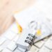 Closeup of a padlock on a computer keyboard and credit card