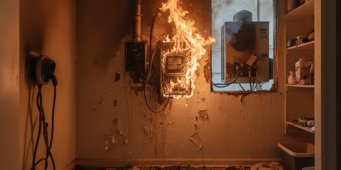 Steeds vaker brand in de meterkast door warmtepomp of laadpaal